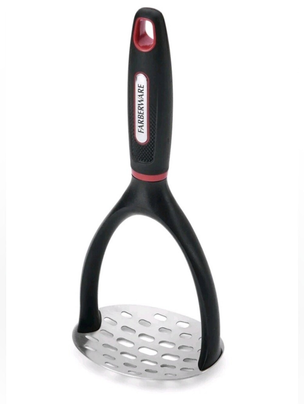 Farberware Black and Red Stainless Steel Potato Masher